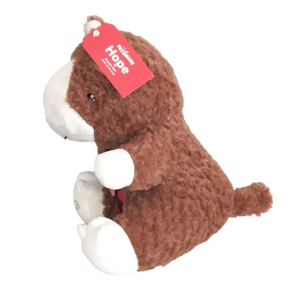 2023 PetSmart Hope The Hamster Squeaker Brown & Red Plaid Pet Plush Toy 10" NEW - Picture 2 of 4